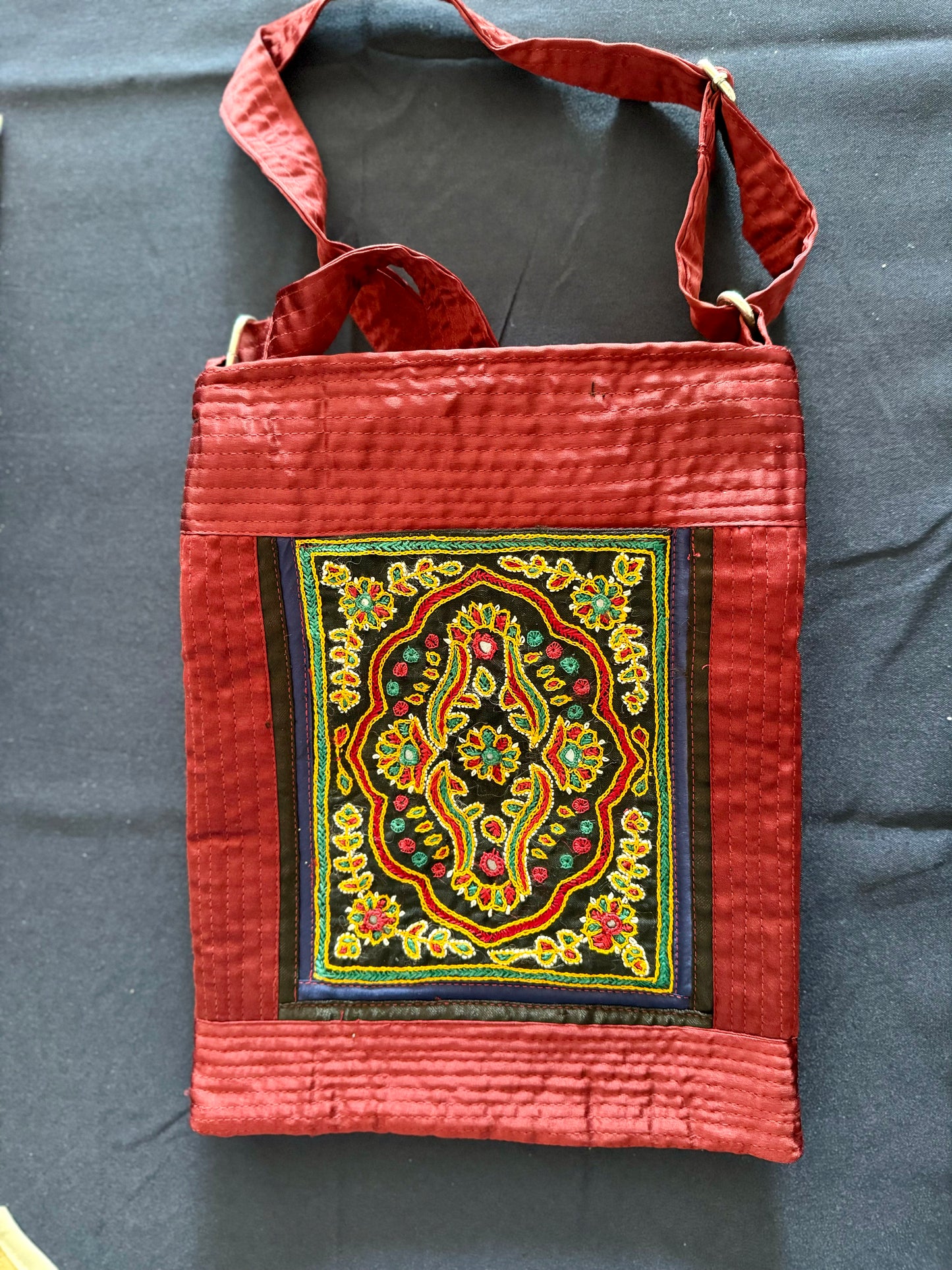 Handcrafted Kutchi embroidery bags and purses featuring intricate needlework, vibrant patterns, and traditional Indian craftsmanship.