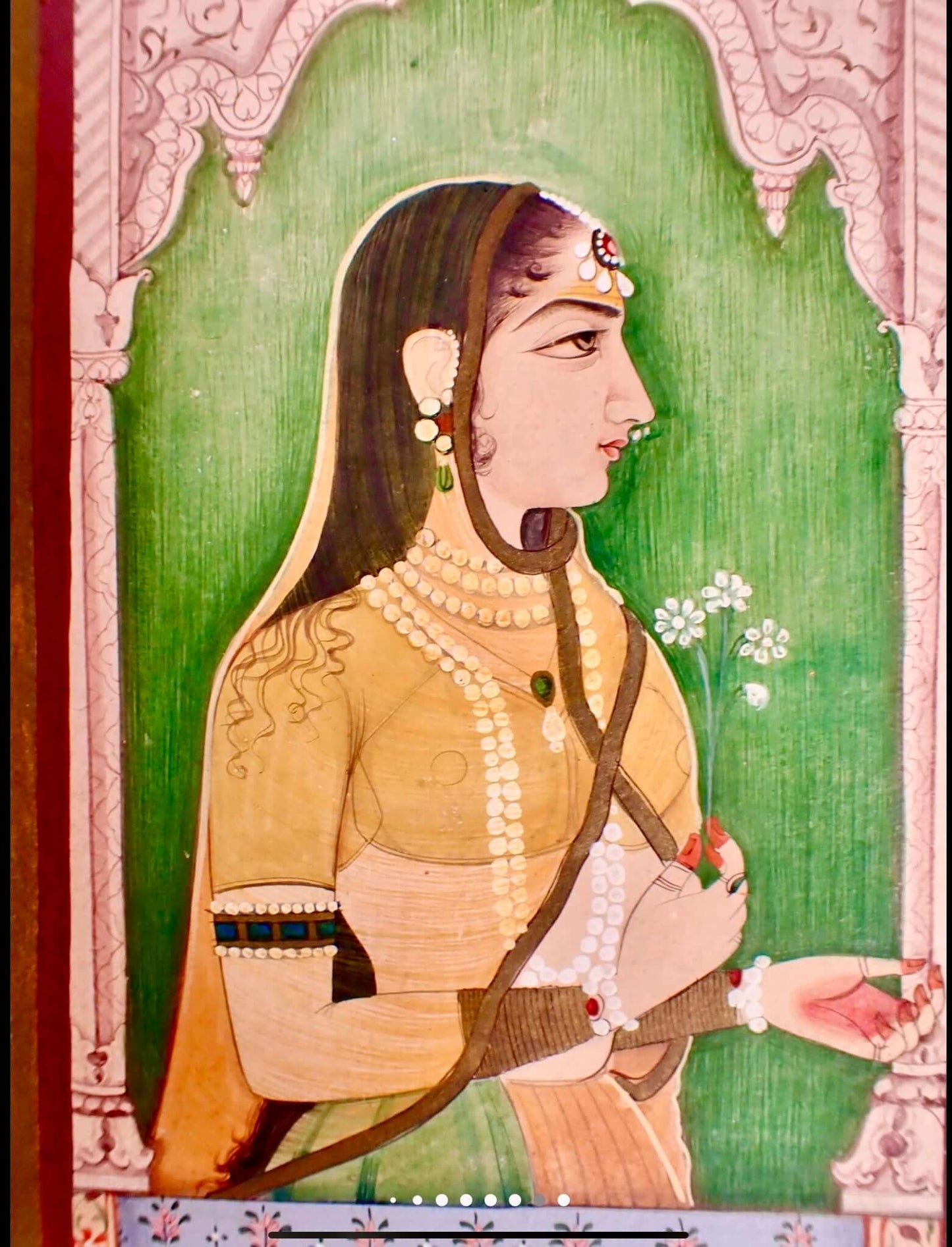 Exquisite Vintage Bani Thani painting, featuring the iconic Rajasthani miniature art style with delicate brushwork and rich colors. A timeless piece reflecting elegance, grace, and heritage.