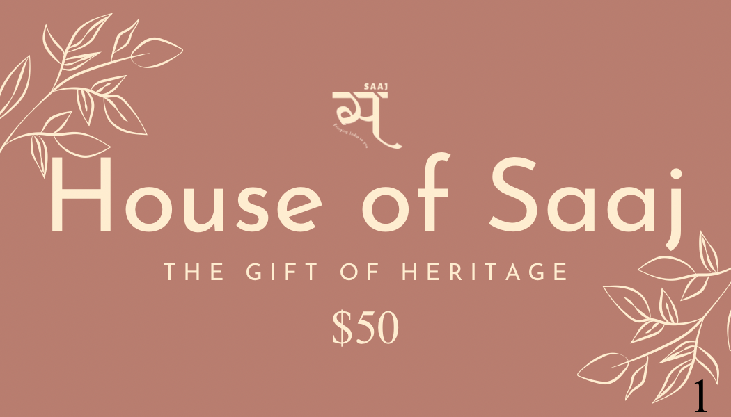 House of Saaj - Give the Gift of Heritage Card