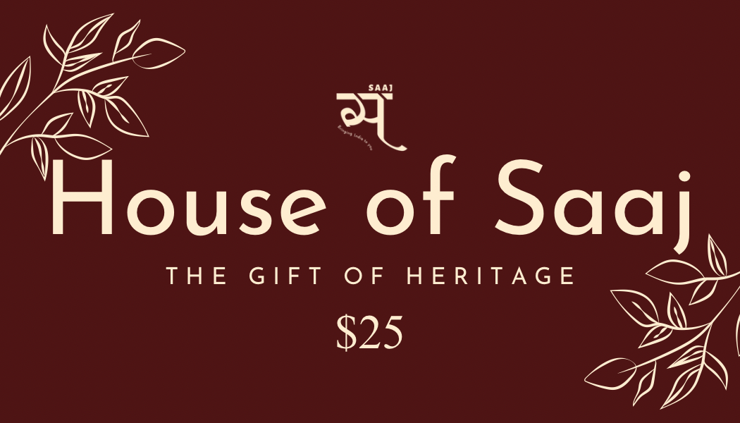 House of Saaj - Give the Gift of Heritage Card