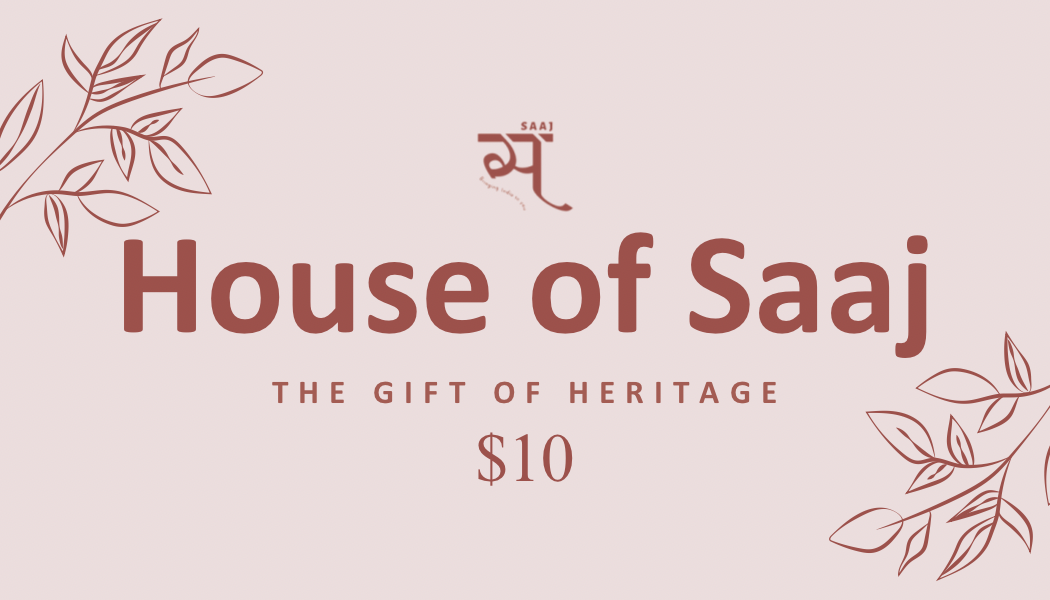 House of Saaj - Give the Gift of Heritage Card