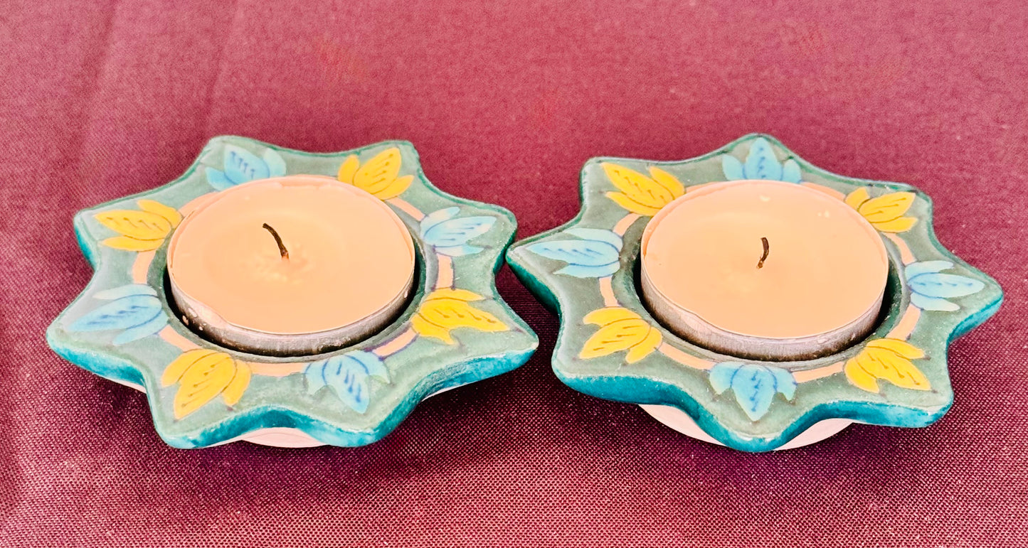 Jaipur Blue Pottery Tealight holders