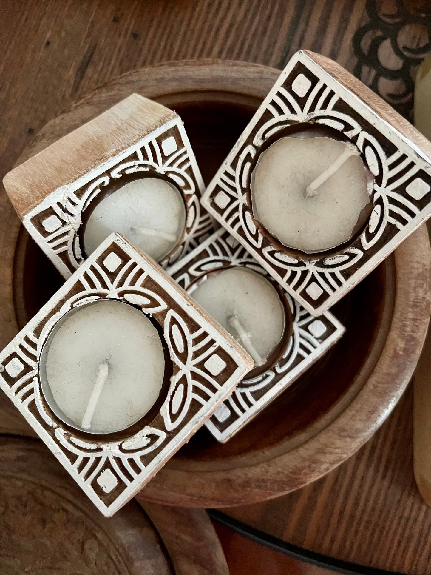 Wooden Tea Light Holders